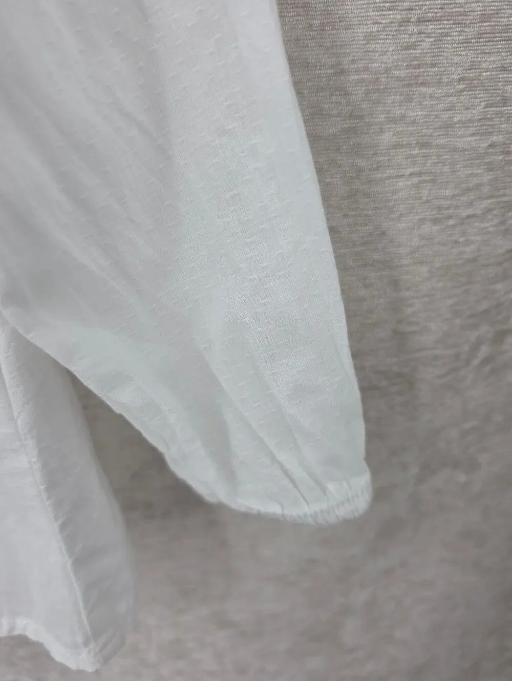 Oshkosh Girls' White Long-Sleeve Peasant Top Dress Shirt Blouse Cotton